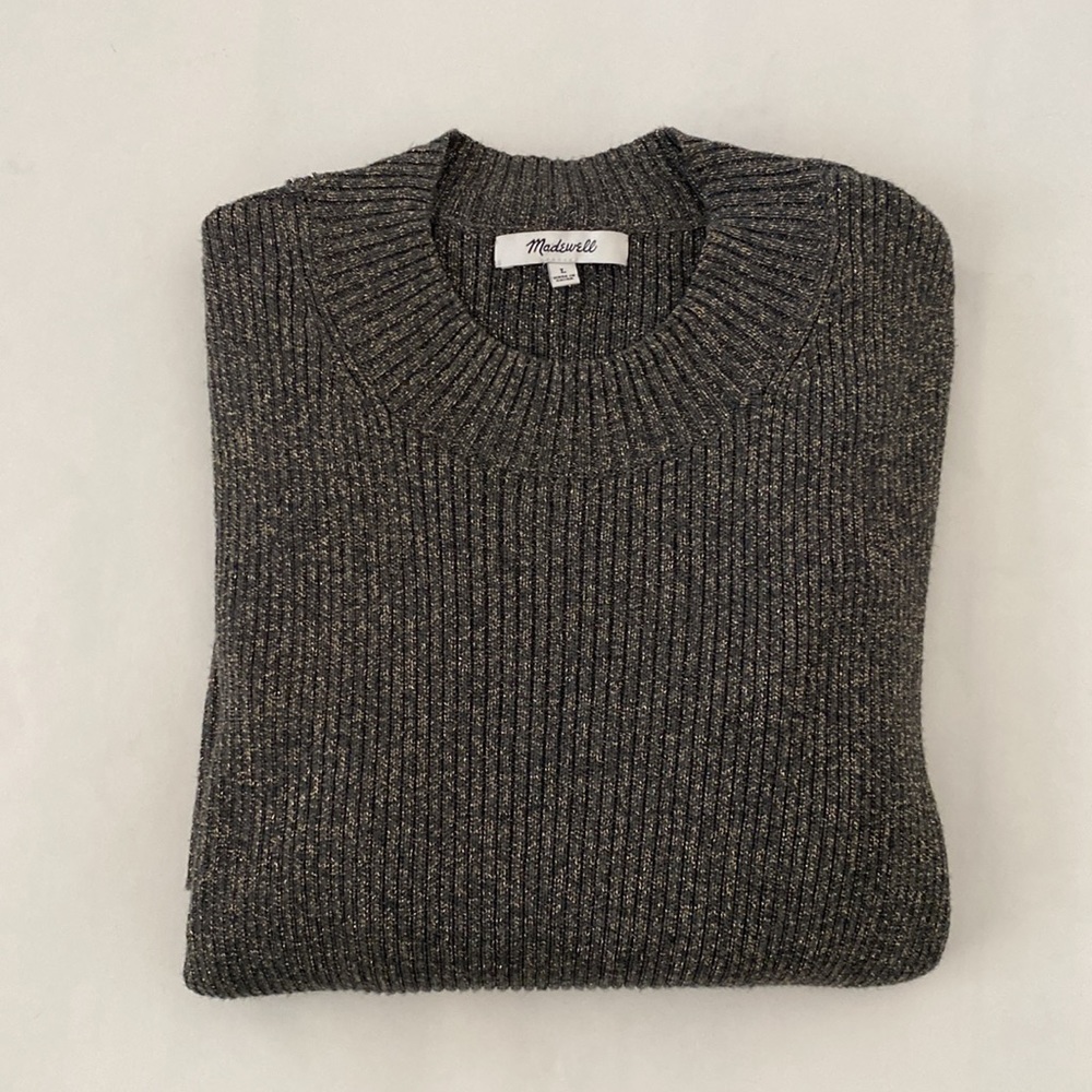 Madewell Dress Size Large Perfect for Holiday Winter Season Gold and Black